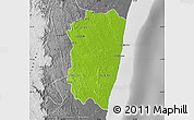 Physical Map of Farafangana, desaturated