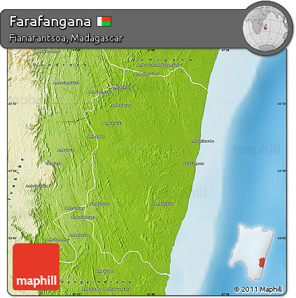 Physical Map of Farafangana