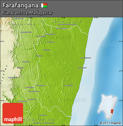 Physical Map of Farafangana