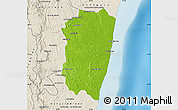 Physical Map of Farafangana, shaded relief outside
