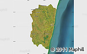 Satellite Map of Farafangana, single color outside
