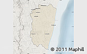 Shaded Relief Map of Farafangana, lighten