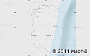 Silver Style Map of Farafangana, single color outside