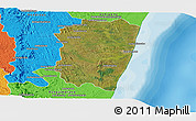 Satellite Panoramic Map of Farafangana, political outside