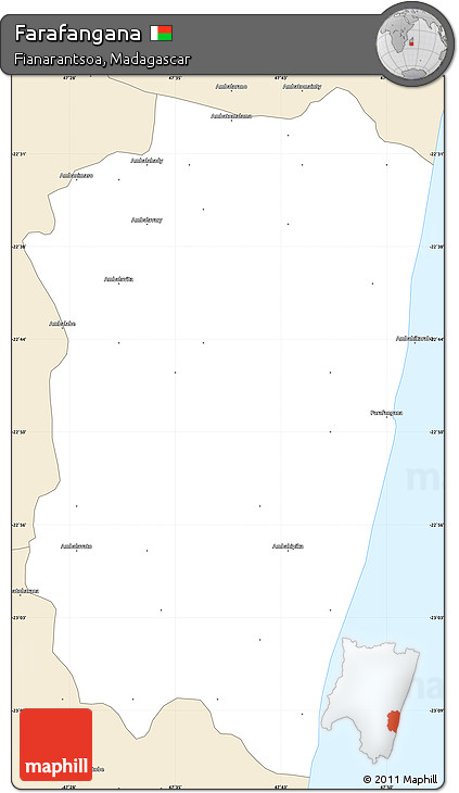 Classic Style Simple Map of Farafangana