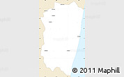 Classic Style Simple Map of Farafangana, single color outside