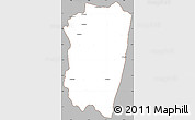 Gray Simple Map of Farafangana, cropped outside