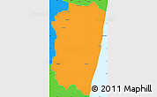 Political Simple Map of Farafangana