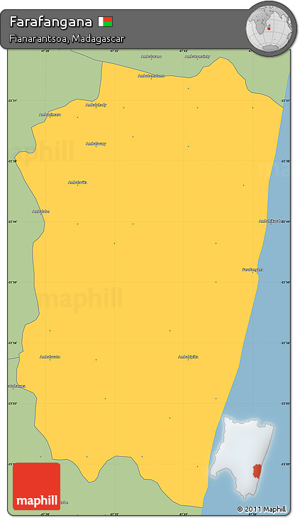Savanna Style Simple Map of Farafangana