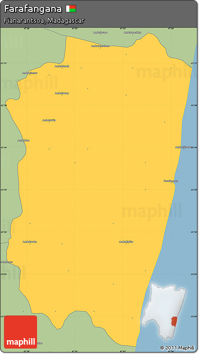 Savanna Style Simple Map of Farafangana