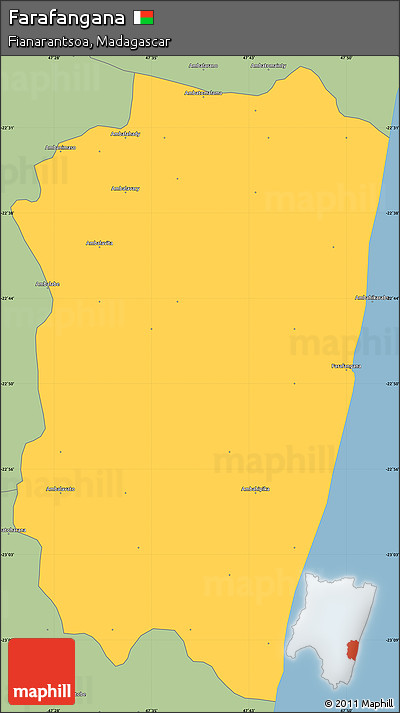 Savanna Style Simple Map of Farafangana