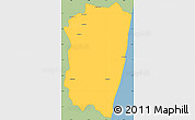 Savanna Style Simple Map of Farafangana, single color outside