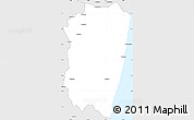 Silver Style Simple Map of Farafangana