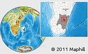 Physical Location Map of Fianarantsoa Rural, highlighted country, highlighted parent region