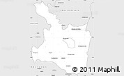 Silver Style Simple Map of Fianarantsoa Rural