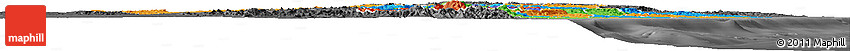 Political Horizon Map of Fianarantsoa, darken, desaturated