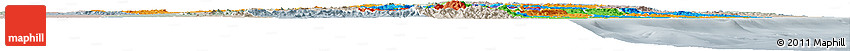 Political Horizon Map of Fianarantsoa, lighten, semi-desaturated