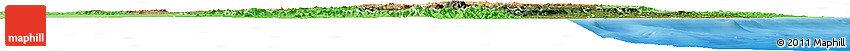 Satellite Horizon Map of Fianarantsoa, political shades outside