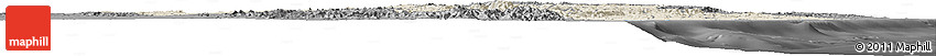 Shaded Relief Horizon Map of Fianarantsoa, darken, desaturated