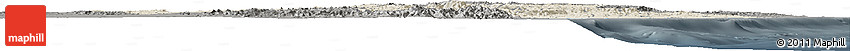 Shaded Relief Horizon Map of Fianarantsoa, darken, semi-desaturated