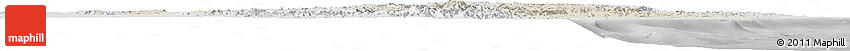 Shaded Relief Horizon Map of Fianarantsoa, lighten, desaturated