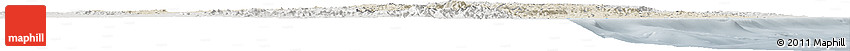 Shaded Relief Horizon Map of Fianarantsoa, lighten, semi-desaturated