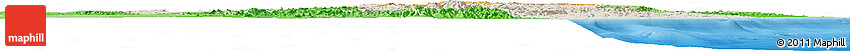 Shaded Relief Horizon Map of Fianarantsoa, political shades outside