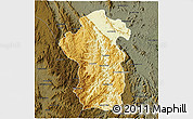 Physical 3D Map of Iakora, darken