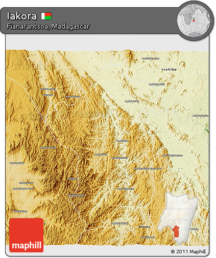 Physical 3D Map of Iakora