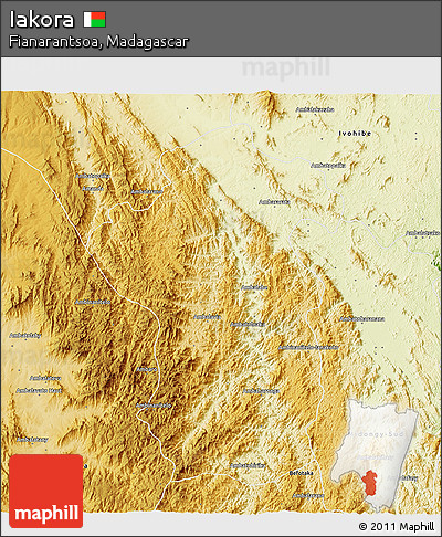 Physical 3D Map of Iakora