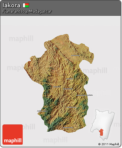 Satellite 3D Map of Iakora, cropped outside