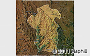 Satellite 3D Map of Iakora, darken