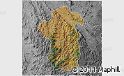 Satellite 3D Map of Iakora, desaturated