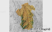 Satellite 3D Map of Iakora, lighten, desaturated