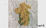 Satellite 3D Map of Iakora, lighten, semi-desaturated