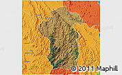 Satellite 3D Map of Iakora, political outside