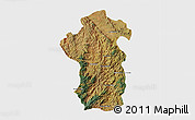 Satellite 3D Map of Iakora, single color outside