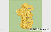 Savanna Style 3D Map of Iakora, single color outside