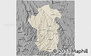 Shaded Relief 3D Map of Iakora, darken, desaturated
