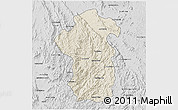 Shaded Relief 3D Map of Iakora, desaturated