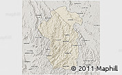Shaded Relief 3D Map of Iakora, semi-desaturated