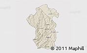 Shaded Relief 3D Map of Iakora, single color outside