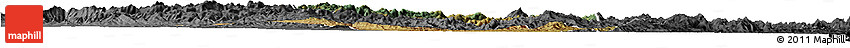 Satellite Horizon Map of Iakora, darken, desaturated