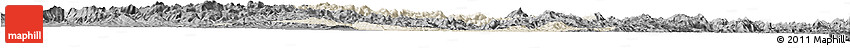 Shaded Relief Horizon Map of Iakora, darken, desaturated