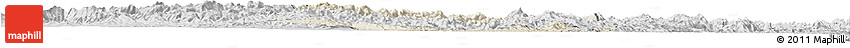 Shaded Relief Horizon Map of Iakora, desaturated