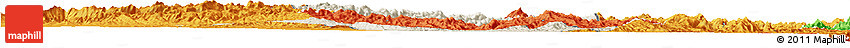 Shaded Relief Horizon Map of Iakora, political outside