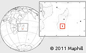 Blank Location Map of Iakora, within the entire country