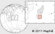 Blank Location Map of Iakora, highlighted country, within the entire country