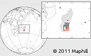 Blank Location Map of Iakora, highlighted country, highlighted parent region, within the entire country