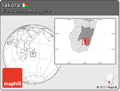 Blank Location Map of Iakora, highlighted country, highlighted parent region